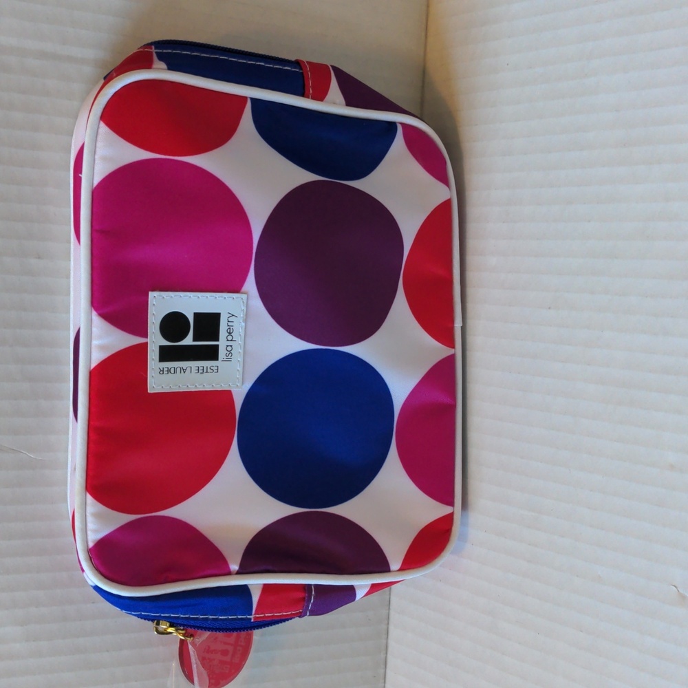 Estee Lauder Lisa Perry Polka Dot Cosmetics Toiletries Bag New